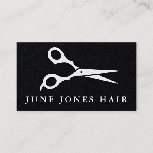 Hair Stylist Scissors Chic Barber CUSTOM Visitenkarte (Vorderseite)
