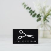 Hair Stylist Scissors Chic Barber CUSTOM Visitenkarte (Stehend Vorderseite)