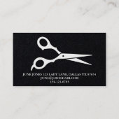 Hair Stylist Scissors Chic Barber CUSTOM Visitenkarte (Rückseite)