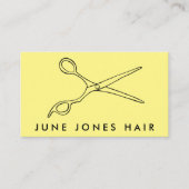 Hair Stylist Scissors Chic Line Zeichn CUSTOM Bus Visitenkarte (Vorderseite)