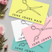 Hair Stylist Scissors Chic Line Zeichn CUSTOM Bus Visitenkarte