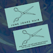 Hair Stylist Scissors Chic Line Zeichnend CUSTOM Visitenkarte