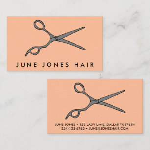 Hair Stylist Scissors Chic Line Zeichnend CUSTOM Visitenkarte