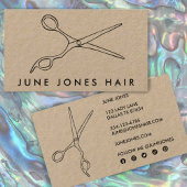Hair Stylist Scissors Elegante Chic Social Media Visitenkarte