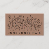 Hair Stylist Scissors Elegante Wildblumen Visitenkarte (Vorderseite)