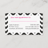 Hair Stylist Scissors Retro Zigzag Business / Terminkarte (Rückseite)