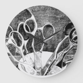 Hair Stylist - Scissors - Wall Clock Große Wanduhr