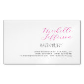 Hair Stylist Script Handwriting Trendy Magnetische Visitenkarte (Vorderseite)