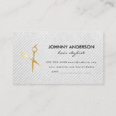 Hair Stylist Silver Scheren | Barber Hair Care Terminkarte (Rückseite)