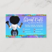 Hair Stylist Social Media Business Card Visitenkarte (Vorderseite)
