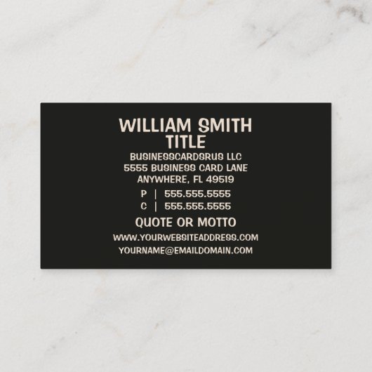 Hair Stylist Stilvolle Elegante Visitenkarte (Rückseite)