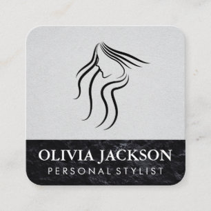 Hair Stylist   Stylist   Beautician Quadratische Visitenkarte