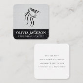 Hair Stylist | Stylist | Beautician Quadratische Visitenkarte (Vorne/Hinten)