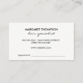 Hair Stylist Terminkarte (Rückseite)