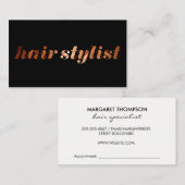 Hair Stylist Terminkarte (Vorne/Hinten)