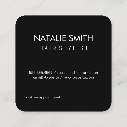 Hair Stylist Terminkarte (Rückseite)