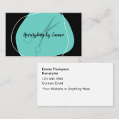Hair Stylist Trendy Business Cards Visitenkarte (Vorne/Hinten)