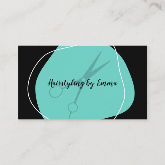 Hair Stylist Trendy Business Cards Visitenkarte (Vorderseite)