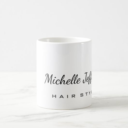 Hair Stylist Trendy Minimalistisch Modern Ihr Name Kaffeetasse (Mittel)