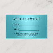 Hair Stylist Turquoise Drips Salon Appointment Terminkarte (Rückseite)