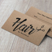 Hair Stylist Typografy Rustic Kraft Ernennung Terminkarte