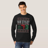 Hair Stylist Ugly Christmas Sweater T-Shirt (Vorne ganz)
