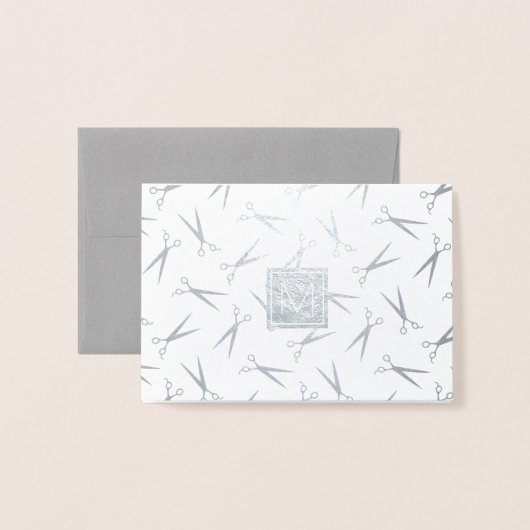 Hair Stylist Vielen Dank Folienkarte (Vorderseite mit Umschlag)