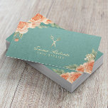 Hair Stylist Vintag Floral Elegante Linen Visitenkarte<br><div class="desc">Hair Stylist Vintag floral Elegant Linen Business Cards.</div>
