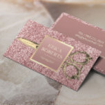 Hair Stylist Vintage Schere Rose Gold Glitzer Visitenkarte<br><div class="desc">Hair Stylist Antique Gold Scissor Rose Gold Glitzer Business Cards.</div>