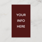 Hair Stylist Visitenkarte (Rückseite)