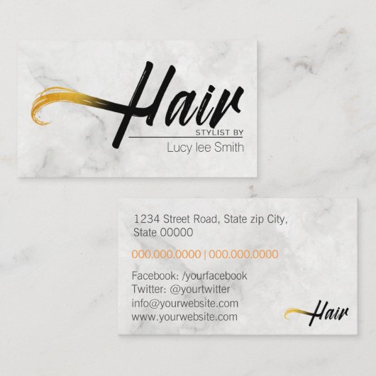Hair Stylist Visitenkarte (Vorne/Hinten)