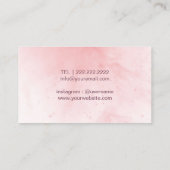 Hair Stylist Watercolor Pink Modernes Muster Visitenkarte (Rückseite)