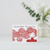 Hair Stylist Wave Hair Fantasy Terminkarte (Stehend Vorderseite)