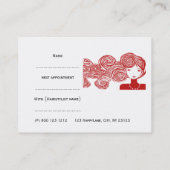 Hair Stylist Wave Hair Fantasy Terminkarte (Rückseite)