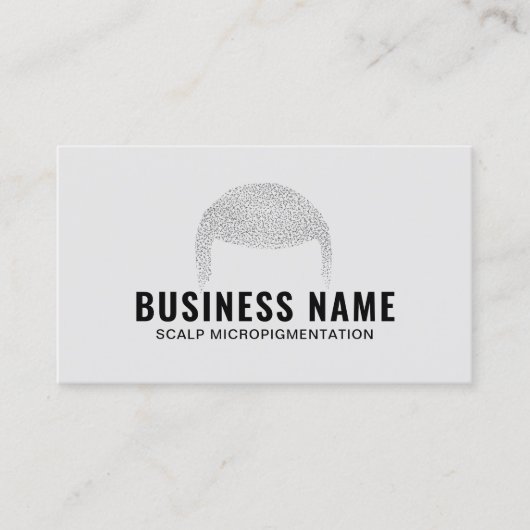 Hair Tattoo Beruflich Scalp Micropigmentation Visitenkarte (Vorderseite)
