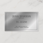 Hair Typograpgy Business Card Visitenkarte (Rückseite)