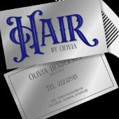 Hair Typograpgy Business Card Visitenkarte