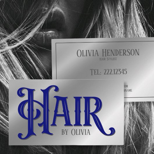 Hair Typograpgy Business Card Visitenkarte