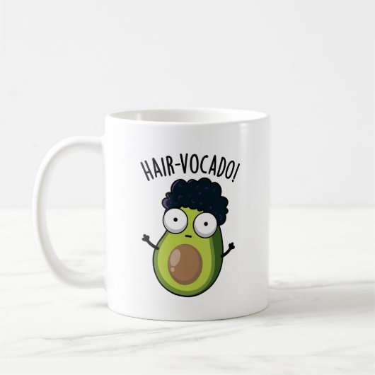 Hair-vocado Funny Avocado Puns Kaffeetasse (Links)
