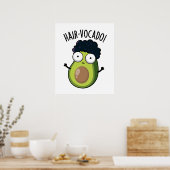 Hair-vocado Funny Avocado Puns Poster (Küche)