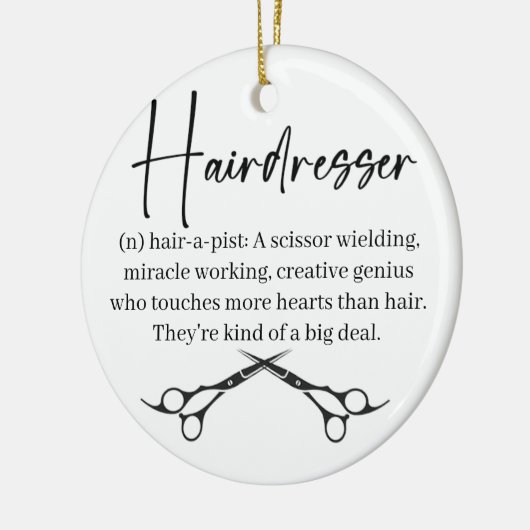Hairabar, Hairstyist Christmas Ornament (Links)