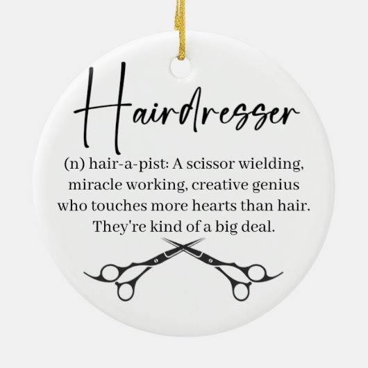 Hairabar, Hairstyist Christmas Ornament (Hinten)