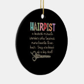 Hairapist Friseur Definition Funny Hair St. Keramik Ornament (Rechts)