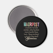 Hairapist Friseur Definition Funny Hair St. Magnet (Vorderseite/Rückseite)