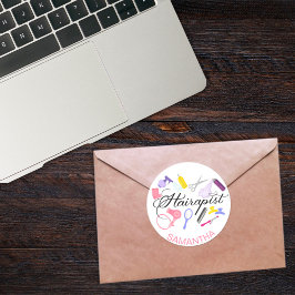 Hairapist Friseur Friseur Stylist Friseur Barber D Runder Aufkleber