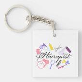 Hairapist Friseur Friseur Stylist Friseur Barber D Schlüsselanhänger (Vorderseite)