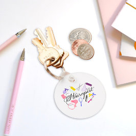 Hairapist Friseur Friseur Stylist Friseur Barber D Schlüsselanhänger