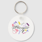 Hairapist Friseur Friseur Stylist Friseur Barber D Schlüsselanhänger (Vorderseite)
