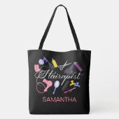 Hairapist Friseur Haar Stylist Barber Black Tasche (Rückseite)