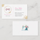 Hairbow Visitenkarte Rosa und Gold (Vorne/Hinten)